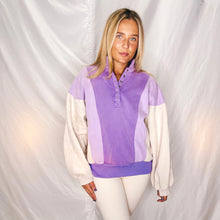 Load image into Gallery viewer, Pop Off Colorblock Pullover | LAVENDER MIX (1 small left)
