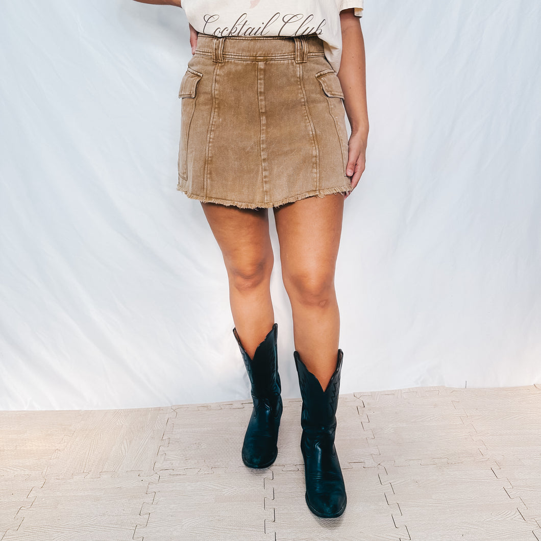 Sweetest Girl Skort | BEIGE KHAKI