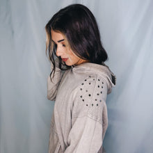Load image into Gallery viewer, Tatum Studded Hoodie | TAUPE
