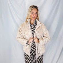 Load image into Gallery viewer, Winter Wonderland Corduroy Sherpa Jacket | SAND (1 small left)
