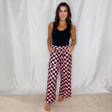 Load image into Gallery viewer, Hattie Checkered Pant | BLACK PINK
