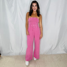 Load image into Gallery viewer, Summer Soirée Cargo Jumpsuit | PINK (1 medium &amp; 1 large left)
