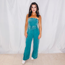 Load image into Gallery viewer, Summer Soirée Cargo Jumpsuit | TEAL
