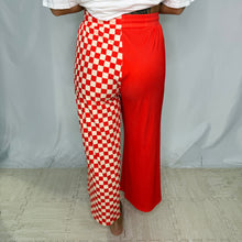 Load image into Gallery viewer, Half In Half Out Checkered Pant | RED MIX
