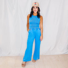 Load image into Gallery viewer, Jet Lagged Ribbed Set | AQUA SPLASH
