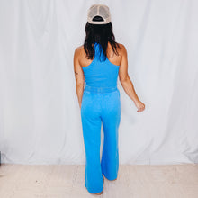 Load image into Gallery viewer, Jet Lagged Ribbed Set | AQUA SPLASH
