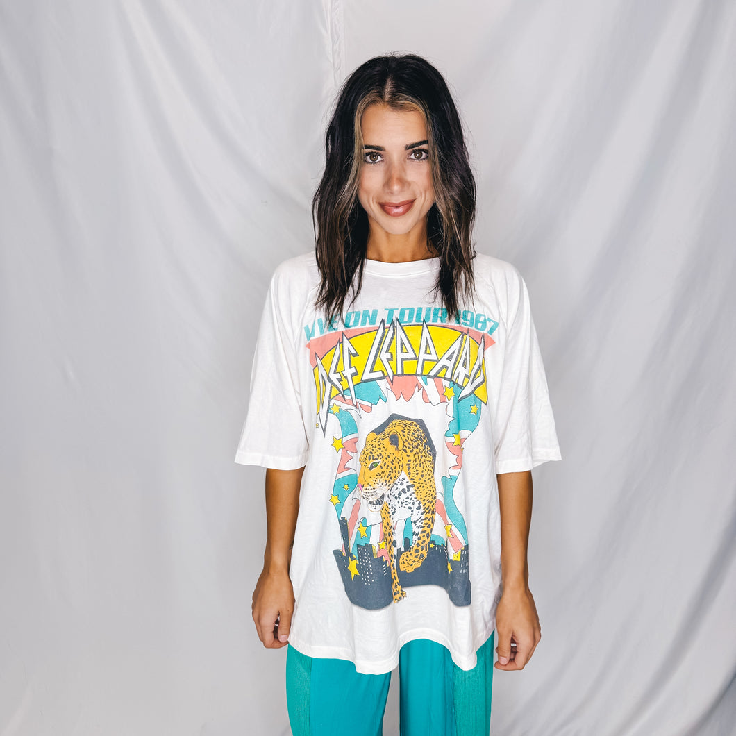 Def Leppard Tour Graphic Tee | WHITE MIX (1 left)
