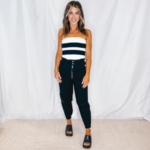 Load image into Gallery viewer, Statement Vibes Pant | BLACK (1 small left)
