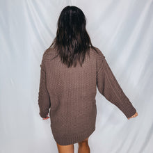 Load image into Gallery viewer, Wrap Me Up Knit Sweater Dress | ESPRESSO (1 small left)
