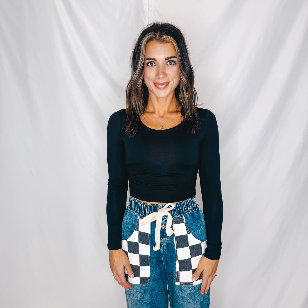 Butter Me Up Modal Top | BLACK