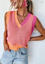 Load image into Gallery viewer, Neon Nights Knit Top | PINK MULTI (1 medium &amp; 1 large left)
