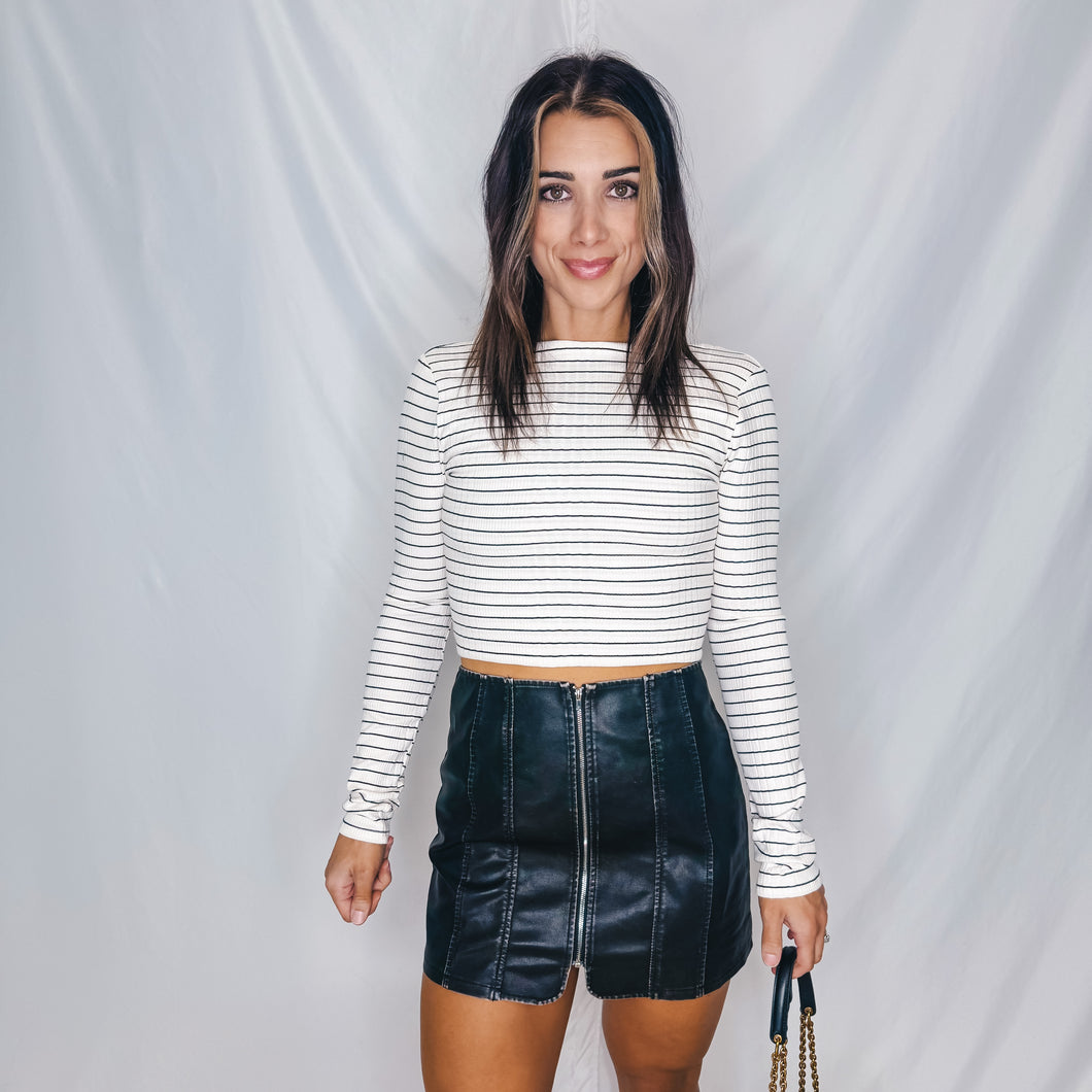 Take Me Back Top | IVORY BLACK MIX (1 small left)