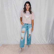 Load image into Gallery viewer, Free Spirit Graphic Tee | ROSE MIX (1 large left)
