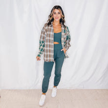 Load image into Gallery viewer, Fireside Lightweight Flannel | GREEN BEIGE (1 small left)
