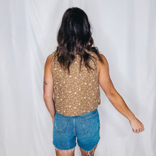 Load image into Gallery viewer, Let’s Boogie Floral Tie Front Top | BEIGE
