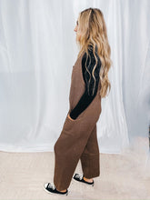 Load image into Gallery viewer, Write Your Story Waffle Knit Jumpsuit | CHOCOLATE (1 large left)
