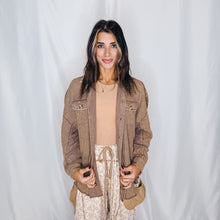 Load image into Gallery viewer, Falling for You Waffle Knit Button Up | COCO (1 S/M &amp; 1 M/L left)
