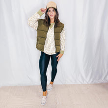 Load image into Gallery viewer, Floral Girlie Waffle Knit Top | OLIVE MULTI
