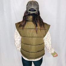 Load image into Gallery viewer, Fall Days Puffer Vest | OLIVE
