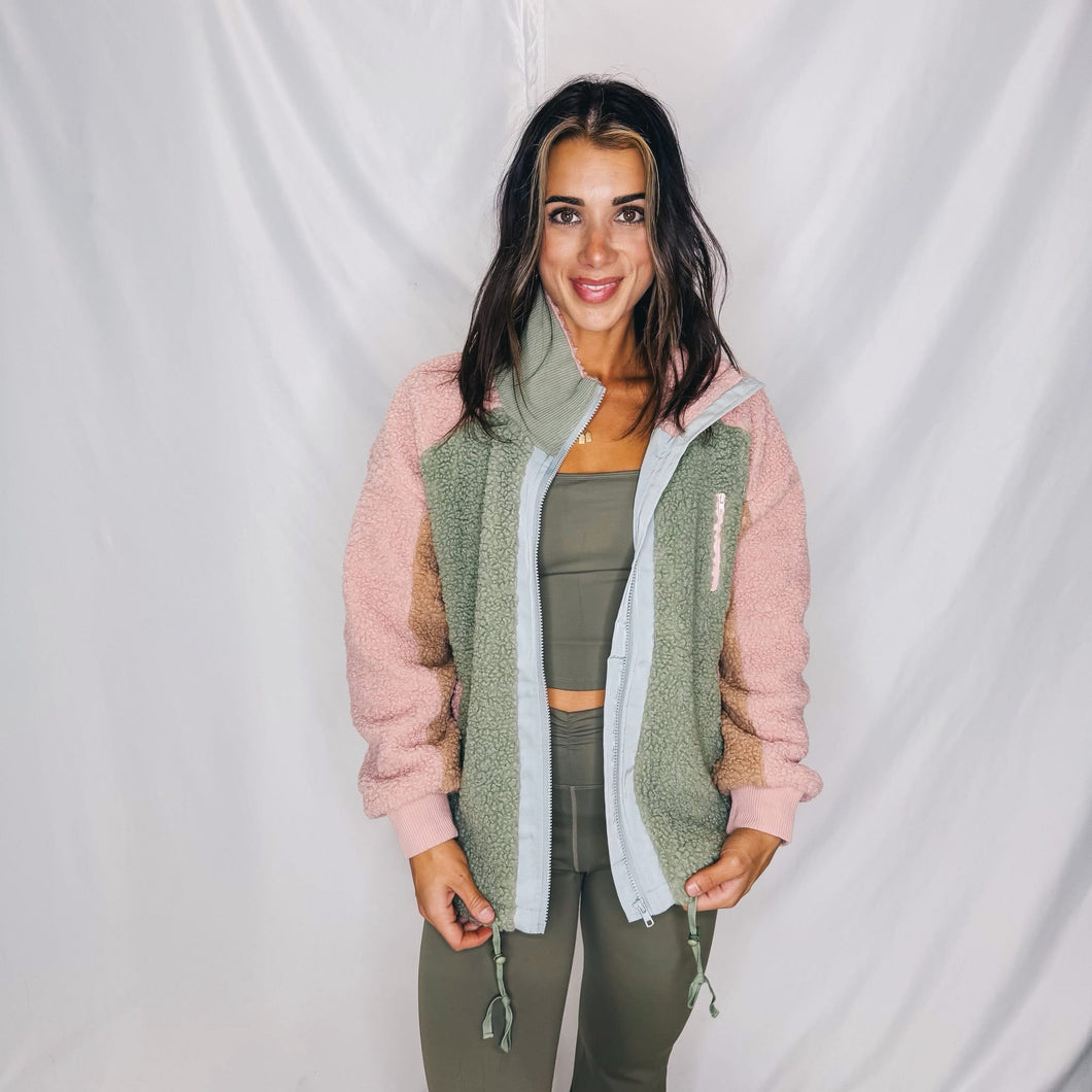 Color Up Sherpa Zip Up | MULTI