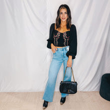 Load image into Gallery viewer, Hidden Gem Blouse | BLACK MIX (1 small &amp; 1 medium left)

