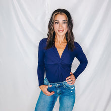 Load image into Gallery viewer, Caught up in You Twist Front Bodysuit | DEEP PURPLE
