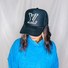 Load image into Gallery viewer, LV Patch Trucker Hat | BLACK
