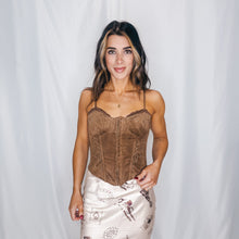 Load image into Gallery viewer, Wild West Corset Top | BROWN (1 medium left)
