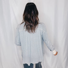 Load image into Gallery viewer, Weekender Waffle Knit Button Up | CEMENT (1 medium, 1 large, 1 XL left)

