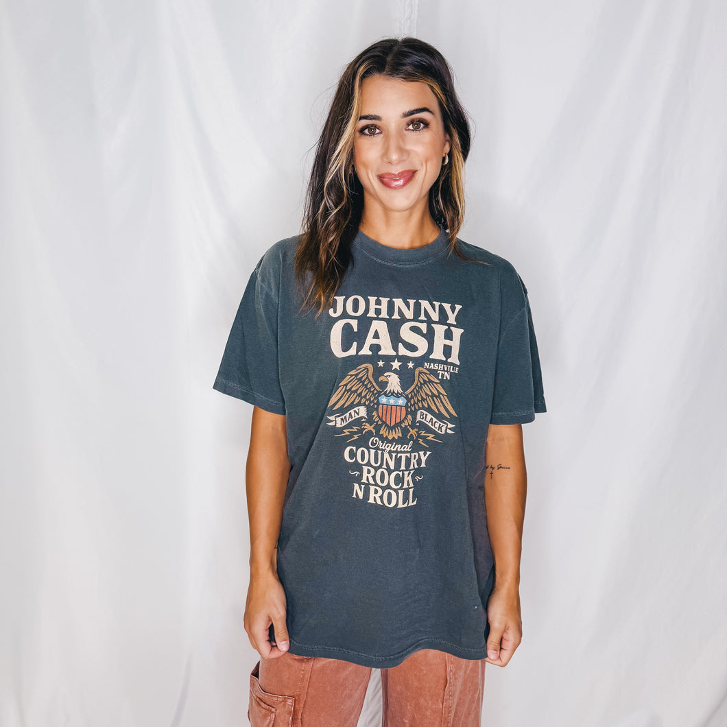 Johnny Cash Graphic Tee | CHARCOAL