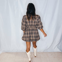 Load image into Gallery viewer, Walking in Memphis Plaid Dress | BLACK BEIGE MULTI (1 small &amp; 1 medium left)
