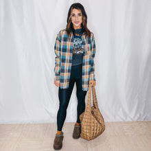 Load image into Gallery viewer, Sweetest Days Flannel | PEACH BLUE MIX (1 large left)
