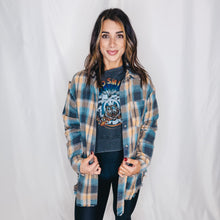 Load image into Gallery viewer, Sweetest Days Flannel | PEACH BLUE MIX (1 large left)
