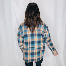 Load image into Gallery viewer, Sweetest Days Flannel | PEACH BLUE MIX (1 large left)
