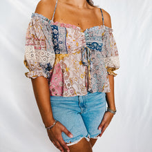 Load image into Gallery viewer, Pretty in Patchwork Blouse | MULTI (1 small &amp; 1 medium left)
