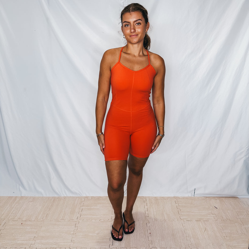 Active Life Romper | BLOOD ORANGE (1 small left)