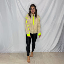 Load image into Gallery viewer, Pop Off Sherpa Half Zip | OATMEAL MIX (1 small &amp; 1 XL left)
