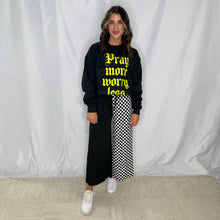 Load image into Gallery viewer, Pray More Worry Less Crewneck | BLACK
