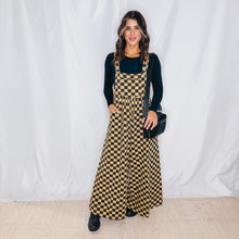 Load image into Gallery viewer, Rebel Woman Overalls | BEIGE BLACK (1 medium &amp; 1 large left)
