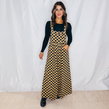 Load image into Gallery viewer, Rebel Woman Overalls | BEIGE BLACK (1 medium &amp; 1 large left)
