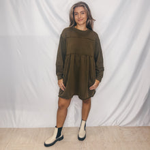 Load image into Gallery viewer, Swish and Sway Babydoll Dress | DARK OLIVE (1 medium left)
