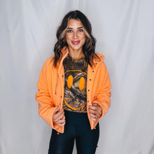 Load image into Gallery viewer, Power Move Sherpa Button Up | ORANGE (1 small &amp; 1 medium left)
