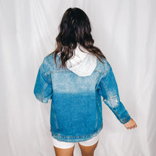 Load image into Gallery viewer, Do it All Hooded Denim Jacket | DENIM (1 medium &amp; 1 large left)
