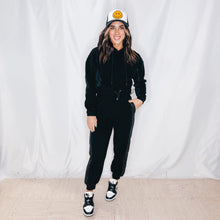 Load image into Gallery viewer, Lounging in Style Hooded Set | BLACK (1 small left)
