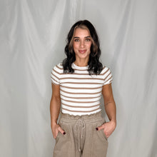 Load image into Gallery viewer, Seeing Stripes Top | TAUPE MIX (1 medium &amp; large left)
