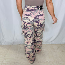 Load image into Gallery viewer, Girls Run the World Cargo Pants | PINK CAMO (1 XL left)
