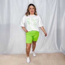 Load image into Gallery viewer, Bright Future Biker Shorts | NEON LIME (1 small left)
