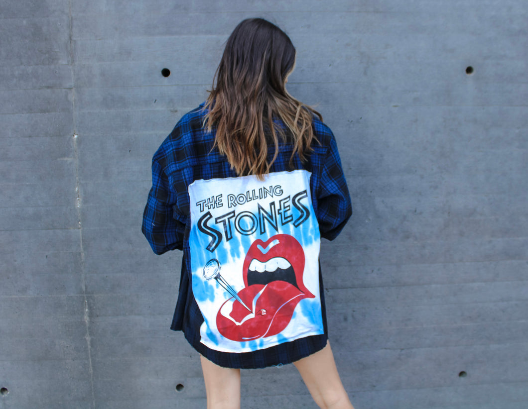 Rolling Stones Vintage Band Flannel