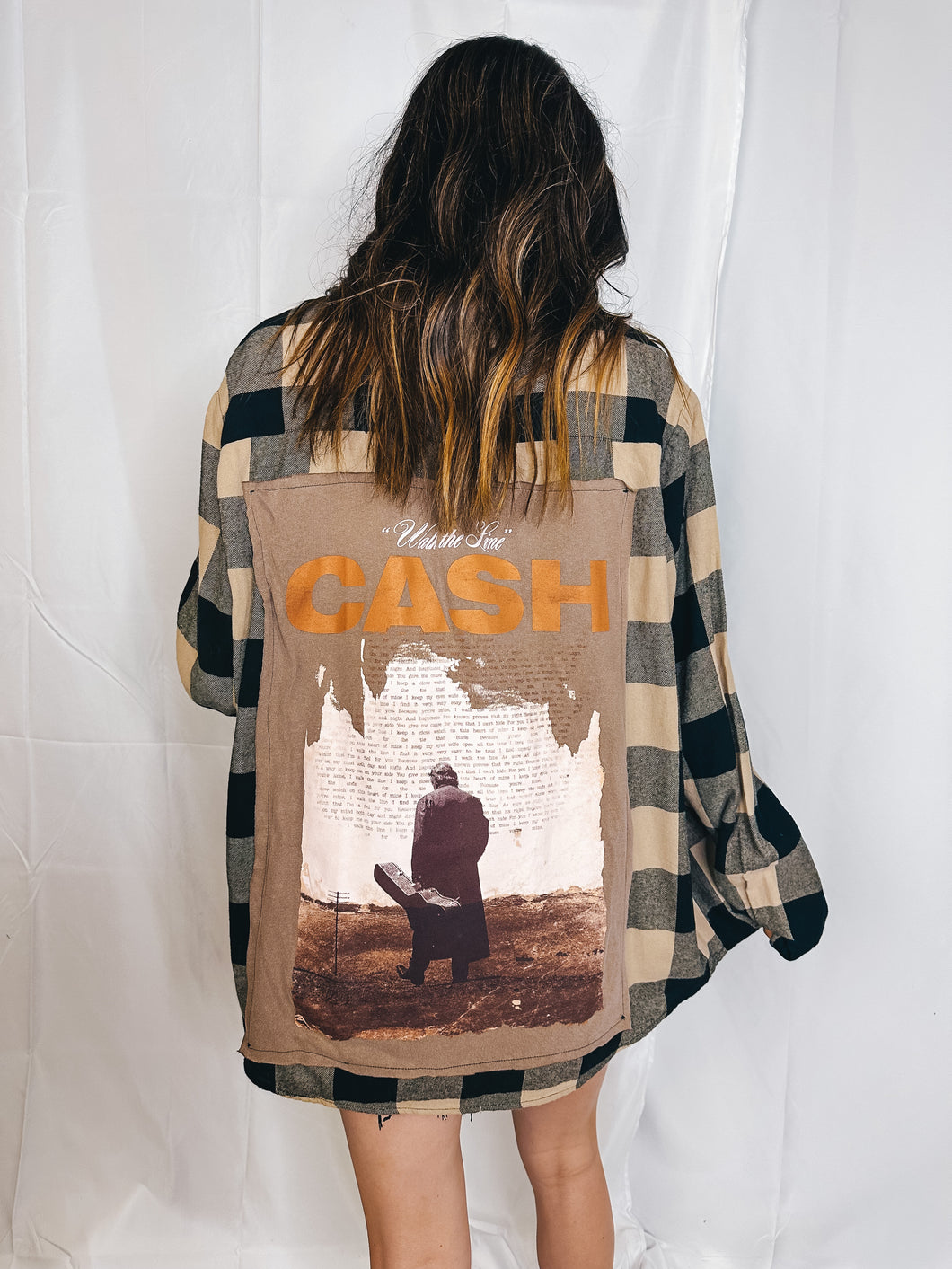 Johnny Cash Vintage Band Flannel | BROWN