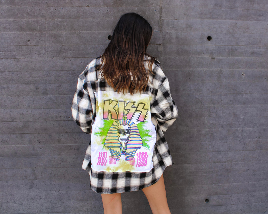 KISS Vintage Band Flannel